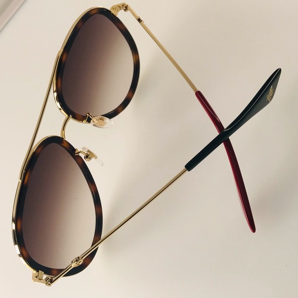 Gucci Brown Gradient Sunglasses GG0062S 012 57. - Picture 5 of 14
